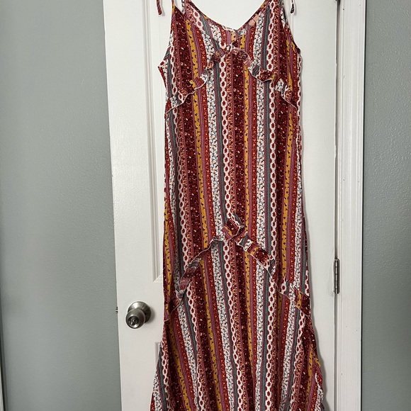 Striped Multicolor Sleeveless Dress - Picture 1 of 4